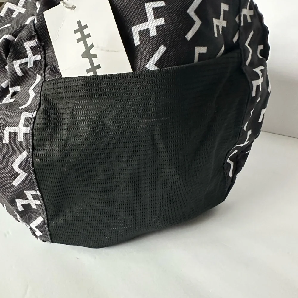 Not Dead Yet or HVlll Rune Black and White Duffel Bag NWT